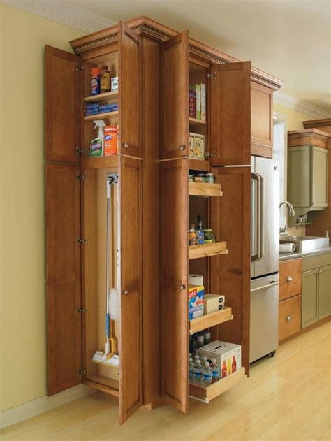 Tremendous Pull Out Pantry Storage With Broom Closet Cabinet Storage