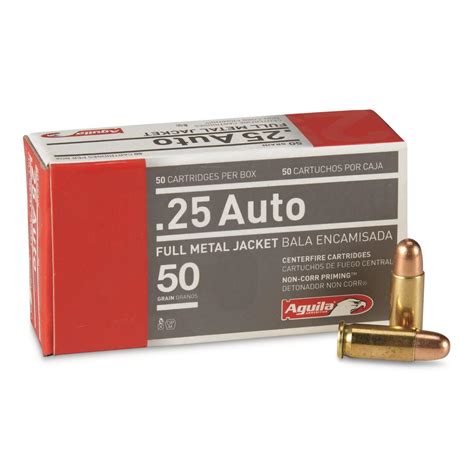Aguila 25 Acp Fmj 50 Grain 50 Rounds 649021 25 Acp Ammo At Sportsmans Guide