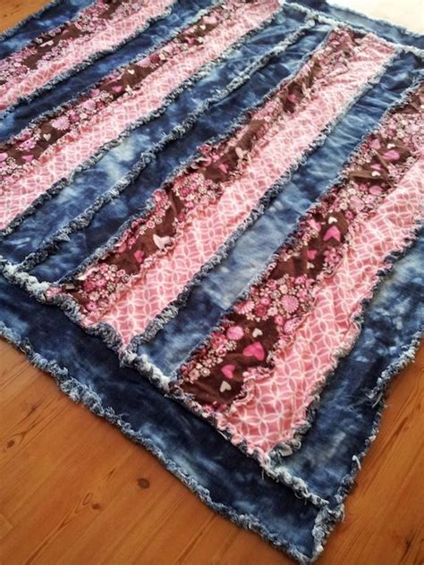 Denim And Pink Flannel Rag Quilt This Was So Much Fun To Make For