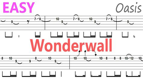 Oasis Wonderwall Guitar Solo Tabbackingtrack Youtube