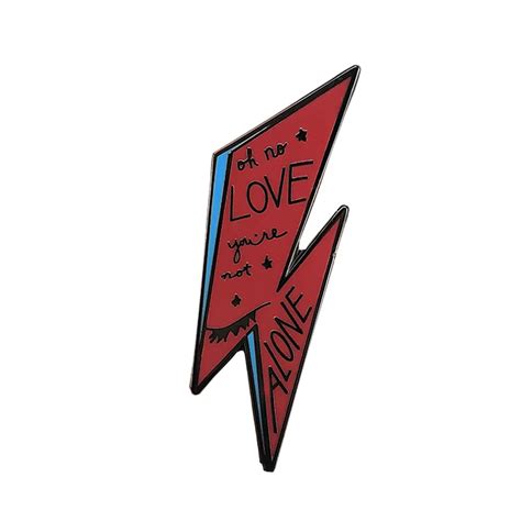 David Bowie Pin Oh No Love You Are Not Alone Enamel Badge In Pins