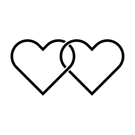 Free Wedding Heart Clipart Black And White Eps Illustrator  Png