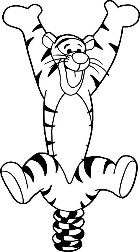 Tigger Line Drawing Coloring Pages Clipartmag Sketch Coloring Page