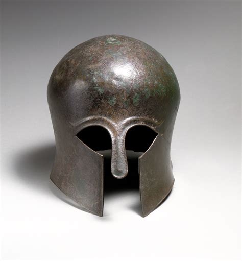 Bronze Helmet Of The Corinthian Type Greek Archaic The