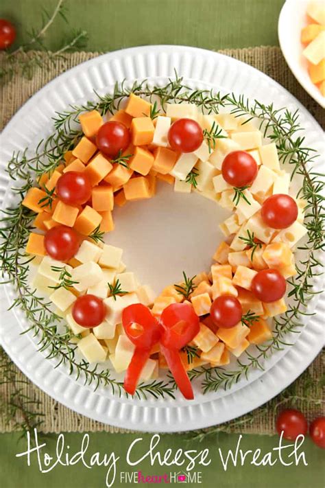 Choose the right recipes, and your loved ones will remember you forever. Holiday Cheese Wreath • FIVEheartHOME
