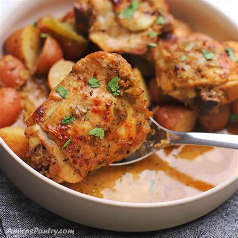 Slow Cooker Chicken Thighs Bone In Amira S Pantry