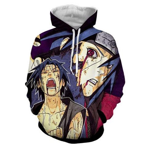 Sasuke Uchiha Mangekyou Sharingan 3d Jacket Naruto Hoodie Toptrendingus