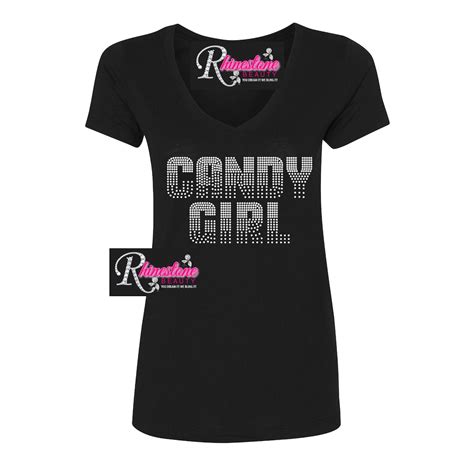 Rhinestone Candy Girl T Shirt Etsy
