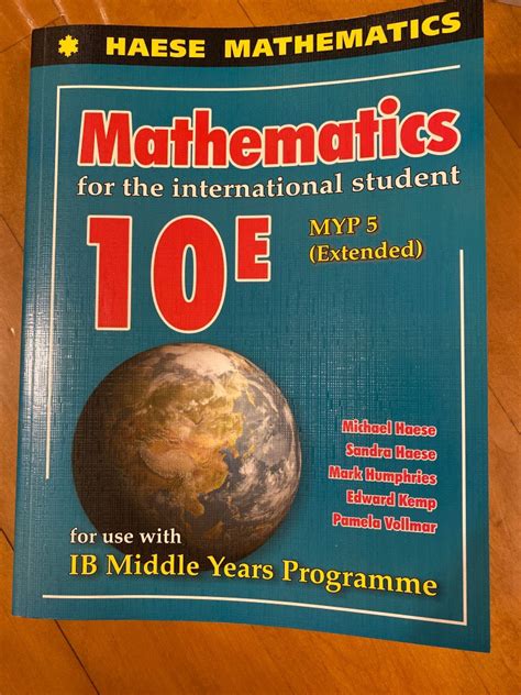 Haese Mathematics For The International Student 10e Myp 5 Extended