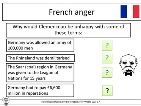 Exam Question Practice On The Treaty Of Versailles Teaching Resources