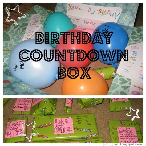 Birthday Countdown Box Birthday Countdown Countdown Gifts Th Birthday Gifts