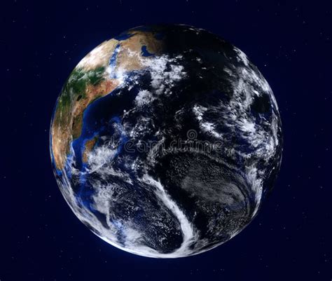 Planet Earth From Space Detailed Image Including Map Furnished By