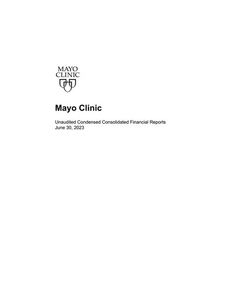 Mayo Clinic Q2 2023 Documentcloud