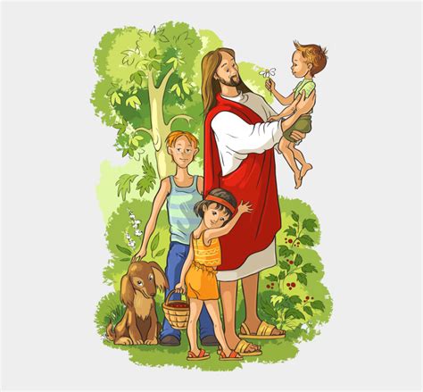 Bible Resurrected Illustration Jesus Vector Holding Jesus With