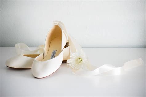 The Bridal Boutique Bridal Ballet Flats By The White Ribbon — The