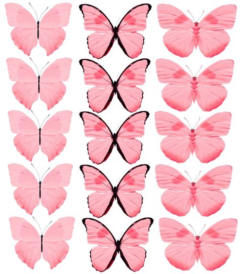 Cake Topper Butterfly Printable Pink Butterfly Butterfly Cupcake Toppers