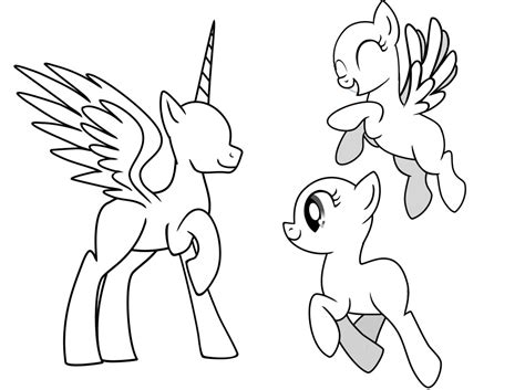 Maybe you would like to learn more about one of these? Mlp Base Alicorn Outline Sketch Coloring Page