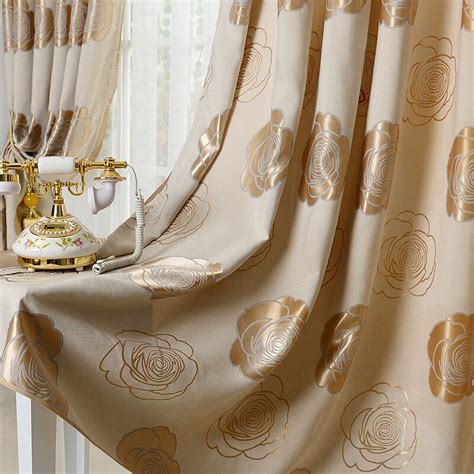 Cheap Price Luxury Curtains Jacquard Living Room Bedroom Flora Curtains