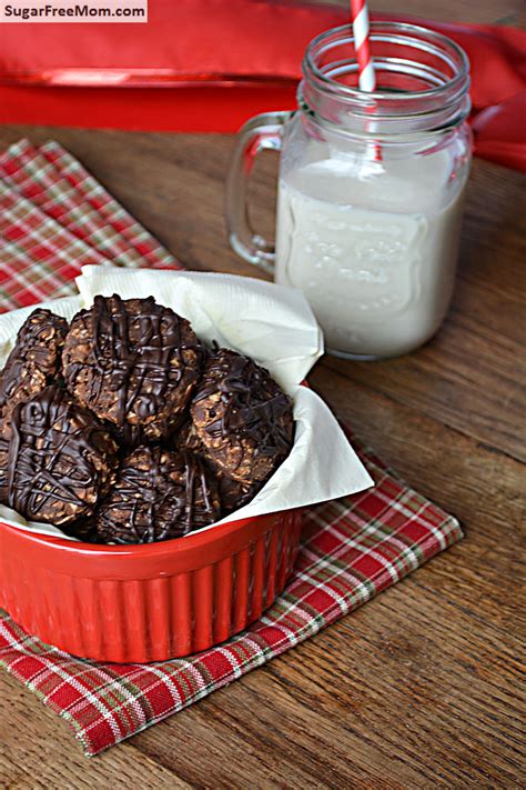 They've always been my favorite cookie. No Bake Sugar-Free Chocolate Peanut Butter Oat Cookies