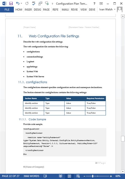 Configuration Guide Template Ms Word