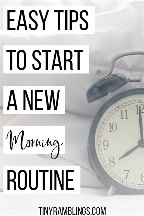 How To Start A Good Morning Routine Tiny Ramblings Easy Morning