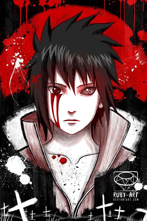 Sasuke Uchiwa By Ruby Art Sasuke Uchiha Shippuden Sasuke Shippuden Anime Naruto