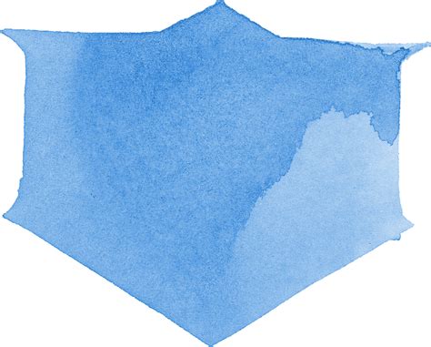 6 Blue Watercolor Label Png Transparent