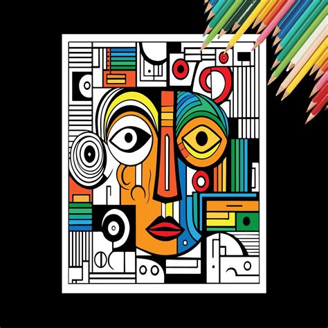 Picasso Faces Coloring Pages 50 Printable Coloring Pages Abstract