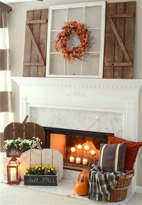 30 Amazing Fall Decorating Ideas For Your Fireplace Mantel