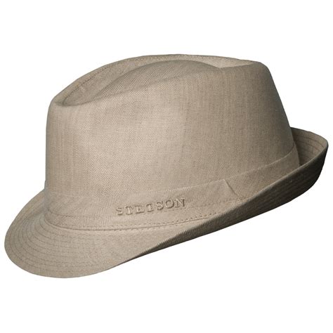Stetson Mens Linen Snap Brim Fedora Hat
