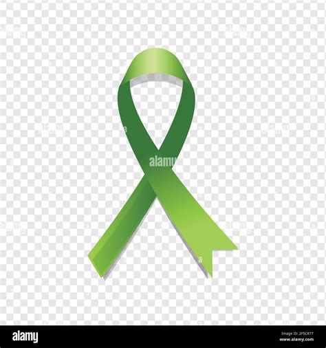 Lymphoma Awareness Month Realistic Lime Green Awareness Ribbon