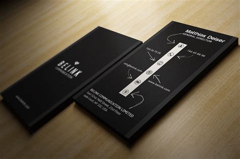 Printed on ultra thick premium black card stock: Creative Black Business Card ~ Business Card Templates ...