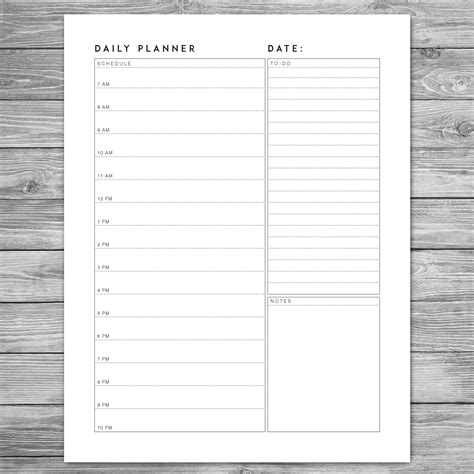 Weekly Planner Template A Size Printable Pdf A Weekly A Printable Weekly Planner Etsy