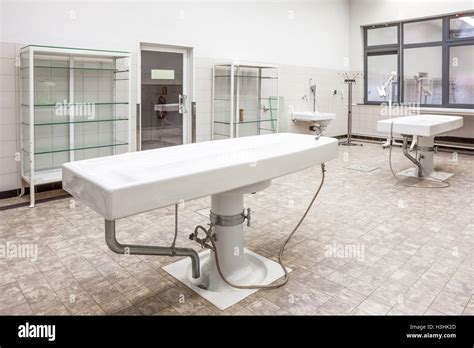 Autopsy Antique Tables In The Morgue In Clinic Stock Photo Alamy