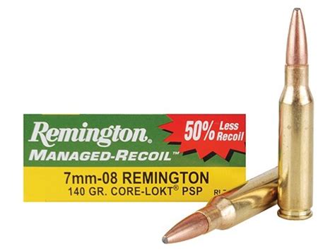 Remington Managed Recoil Ammo 7mm 08 Remington 140 Grain Mpn 27660