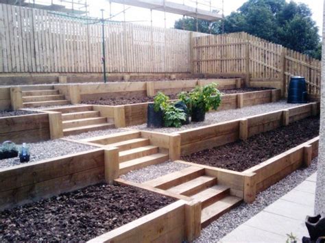 Retaining Walls With Stairs Landscaping Timbers Retaining Wall
