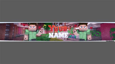 Free Minecraft Youtube Banner Template Photoshop Download By