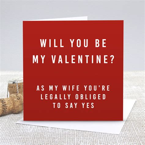 Wife Be My Valentine Valentines Day Card By Slice Of Pie Designs