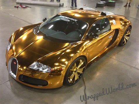 Bugatti Veyron Gold Wrapped For Us Rapper Flo Rida