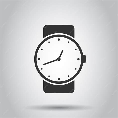 Premium Vector Wrist Watch Icon In Flat Style Hand Clock Vector