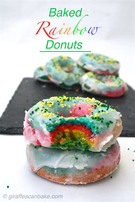 Baked Rainbow Donuts A Tipsy Giraffe