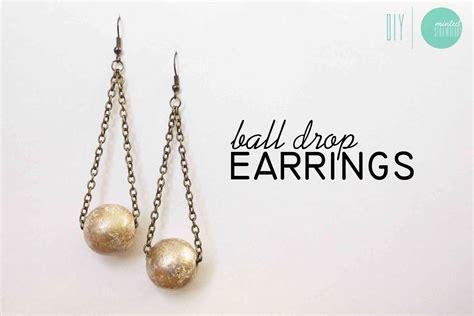 Diy Gilded Ball Drop Earrings · How To Make A Pair Of Chandelier