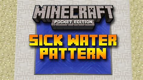 Minecraft Pocket Edition Amazing Water Pattern Youtube