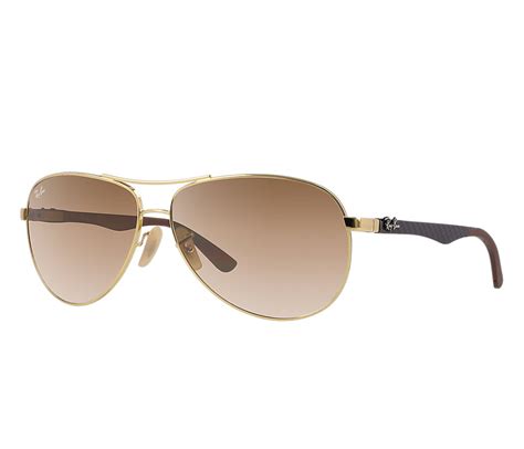 Ray Ban Rb8313 001 51 Gold Gradient Carbon Fibre Sunglasses Lux Eyewear