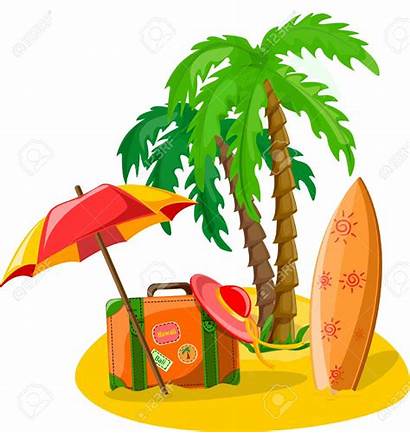 Clipart Island Holiday Palm Background Travel Summer