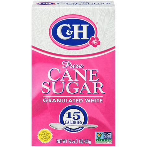 Candh Premium Pure Cane Granulated Sugar 1 Lb Box