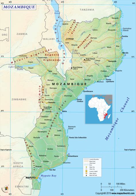 Mozambique Map Answers