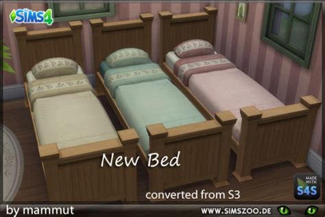 Blackys Sims 4 Zoo Single Bed Country By Mammut • Sims 4 Downloads