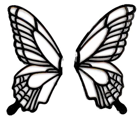 Butterfly Wings Black And White Clipart Clipart Best Clipart Best