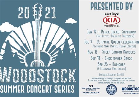 Woodstock Summer Concert Series Returns For 2021 Macaroni Kid Canton
